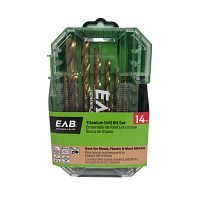 Assorted  Metal & Wood Titanium Professional Drill Bit (14 Pc Multipack) Recyclable Exchangeable